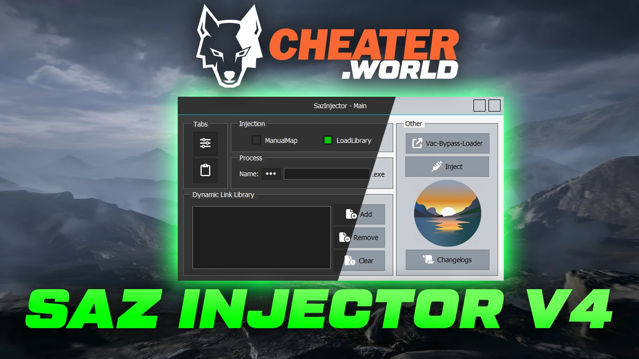 SazInjector V4 – Working for all games – (VAC-Bypass)