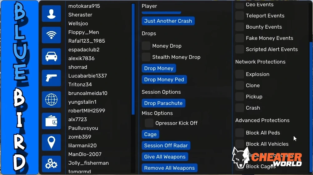 GTA 5 Online BlueBird Mod Menu Hack 1.63 (Money Drop) 1